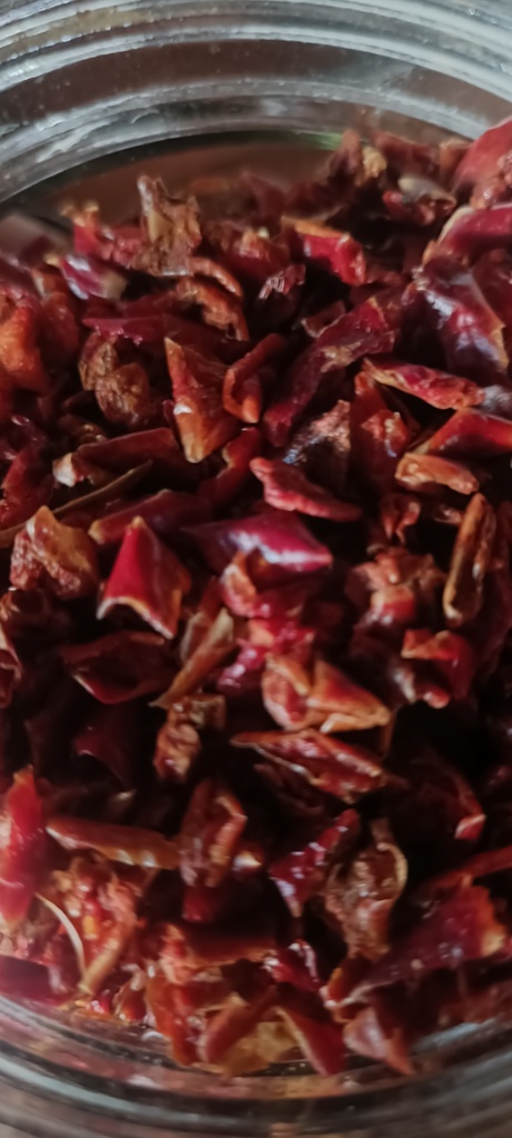 Chile dulce rojo deshidratado